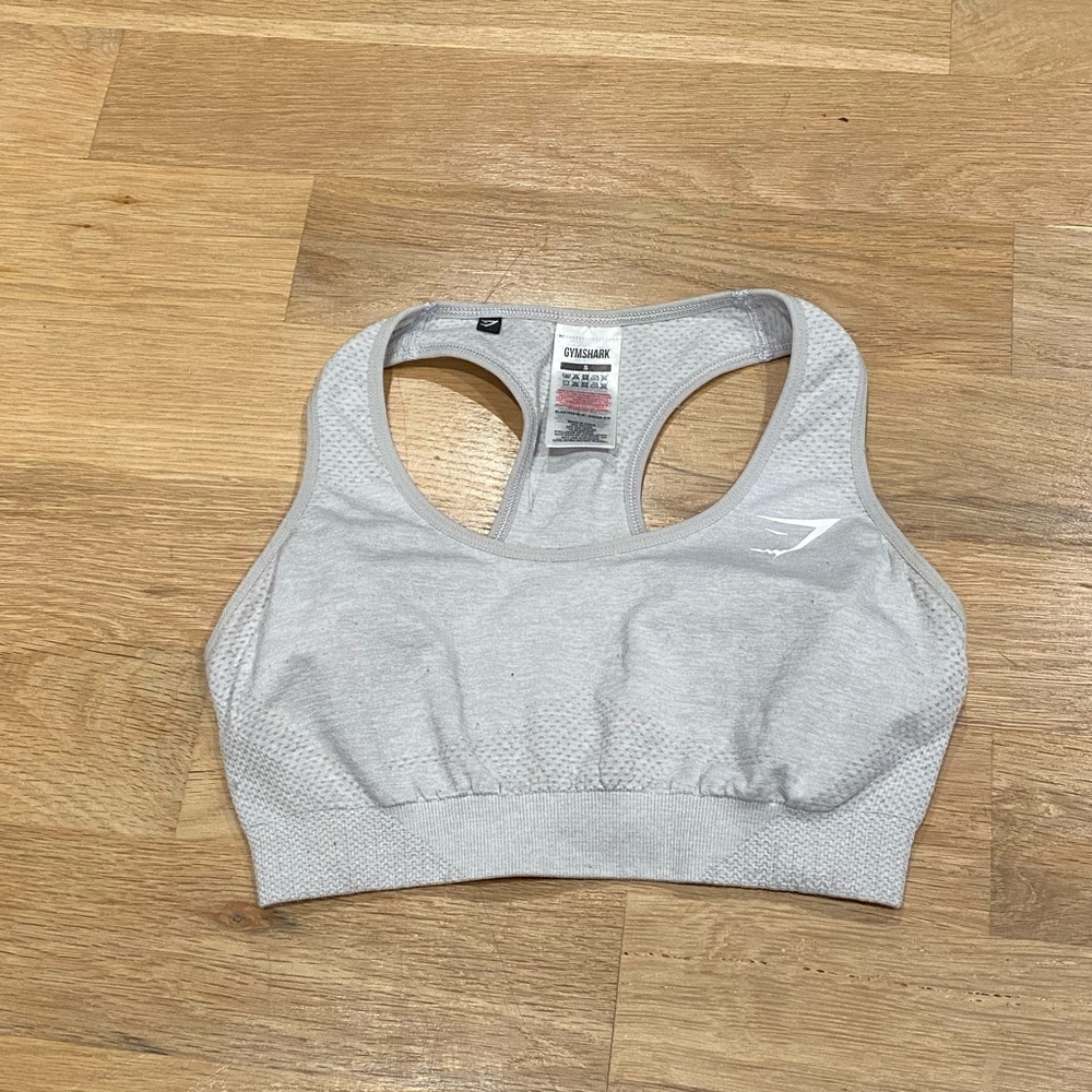 Gymshark Vital Seamless Sports Bra - Light Grey Marl